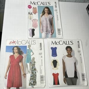 McCall’s Sewing Patterns Lot Of 3 M6070 M7093 M7125
